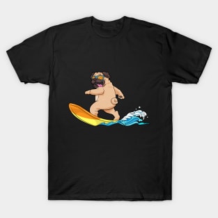 Cool pug is surfing T-Shirt